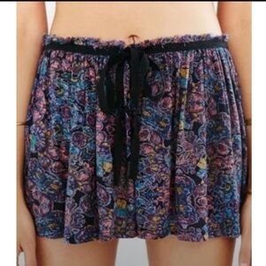 Ecote Multicolor Tie Dye Boho Peasant Hipster Hippie Art Chic Flowy Shorts